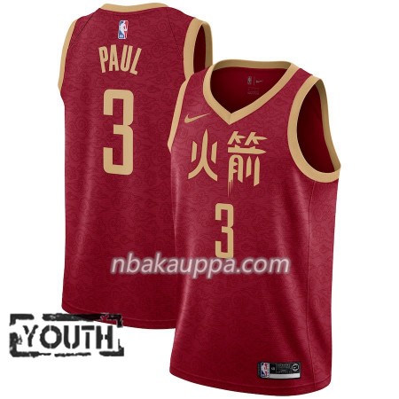 Houston Rockets Chris Paul 3 2018-19 Nike City Edition Punainen Pelipaidat Swingman - Lasten